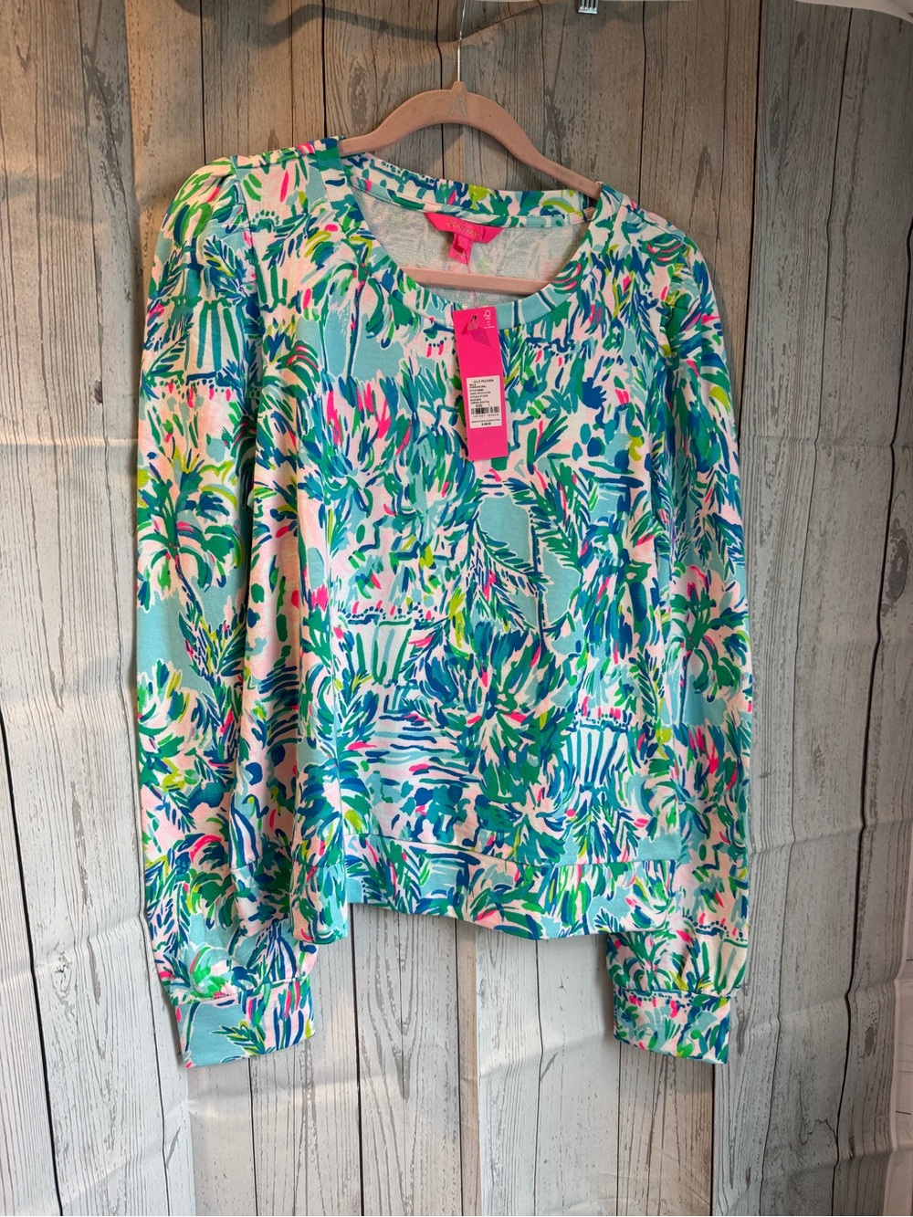 Lilly Pulitzer Jansen Long Sleeve Sweatshirt Large NWT